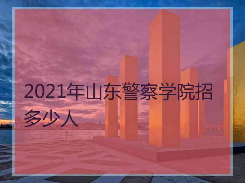 2021年山东警察学院招多少人