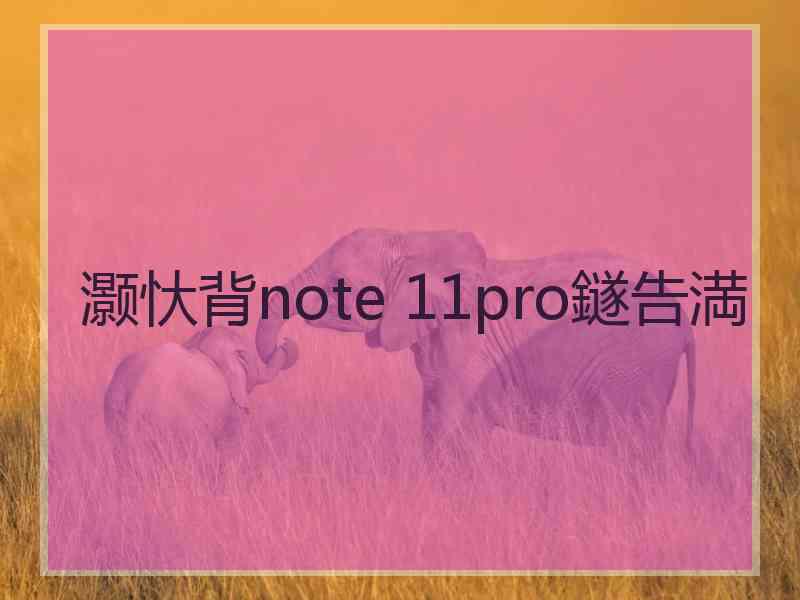 灏忕背note 11pro鐩告満