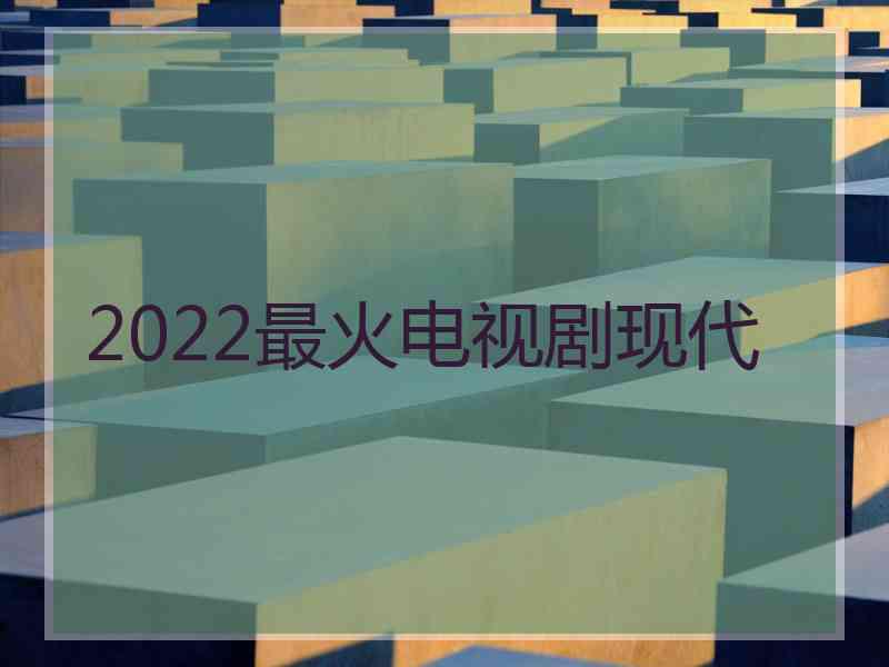 2022最火电视剧现代