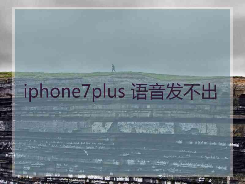 iphone7plus 语音发不出