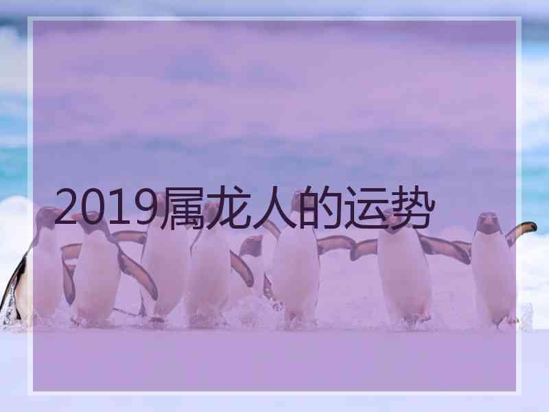 2019属龙人的运势