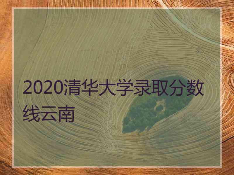 2020清华大学录取分数线云南