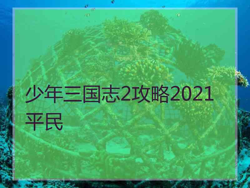 少年三国志2攻略2021平民