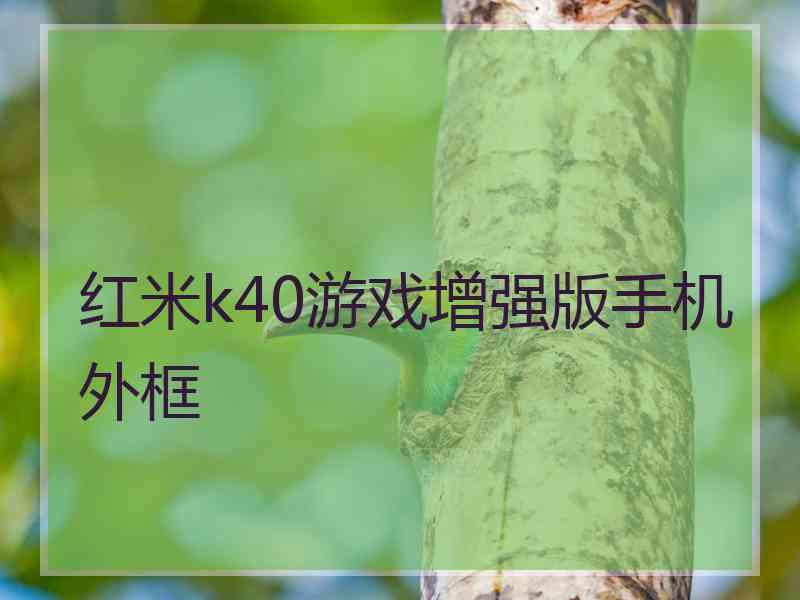 红米k40游戏增强版手机外框