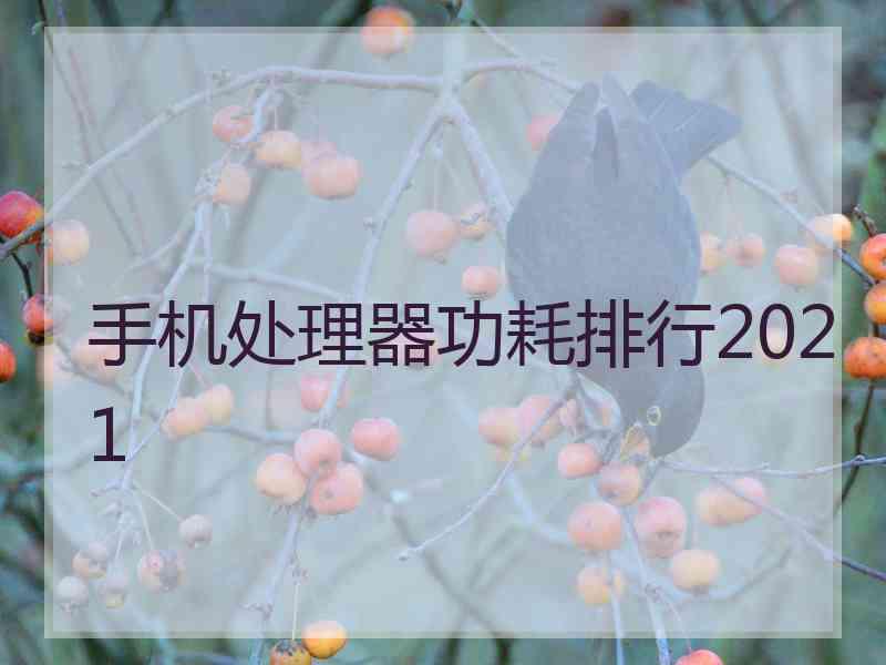 手机处理器功耗排行2021