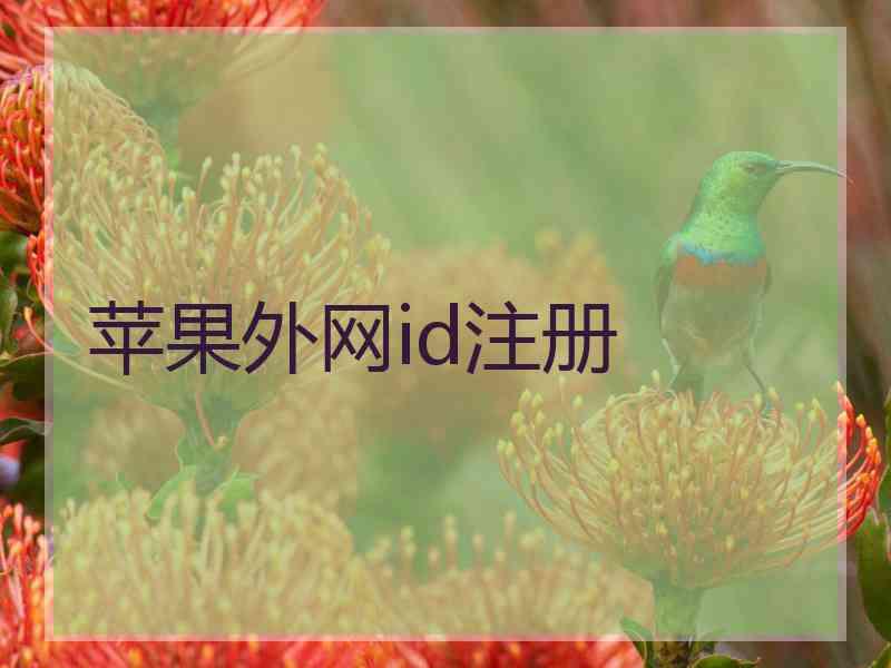 苹果外网id注册