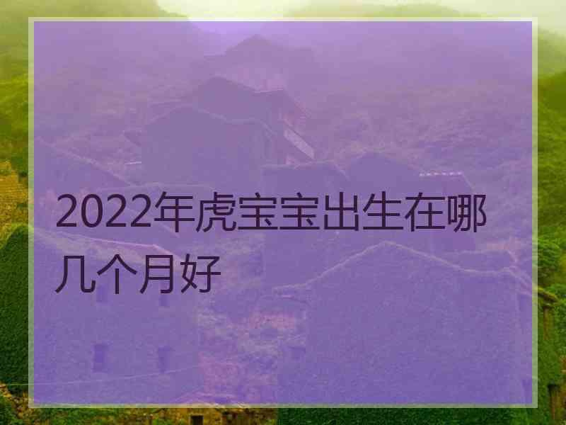 2022年虎宝宝出生在哪几个月好