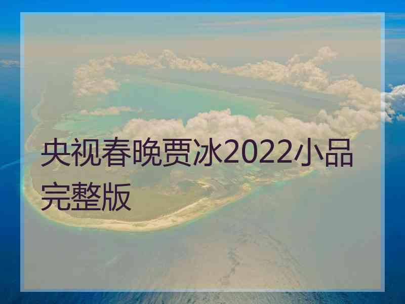 央视春晚贾冰2022小品完整版