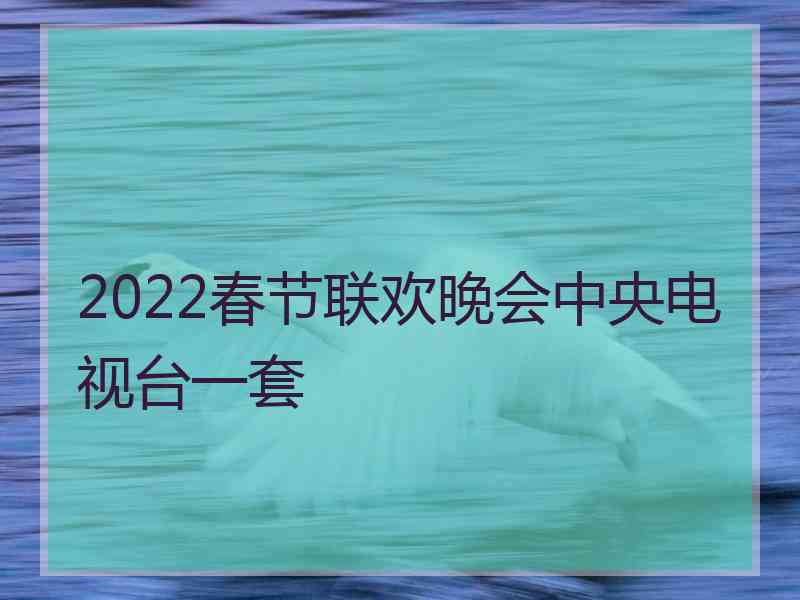 2022春节联欢晚会中央电视台一套