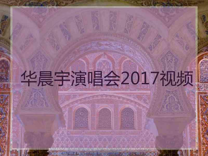 华晨宇演唱会2017视频