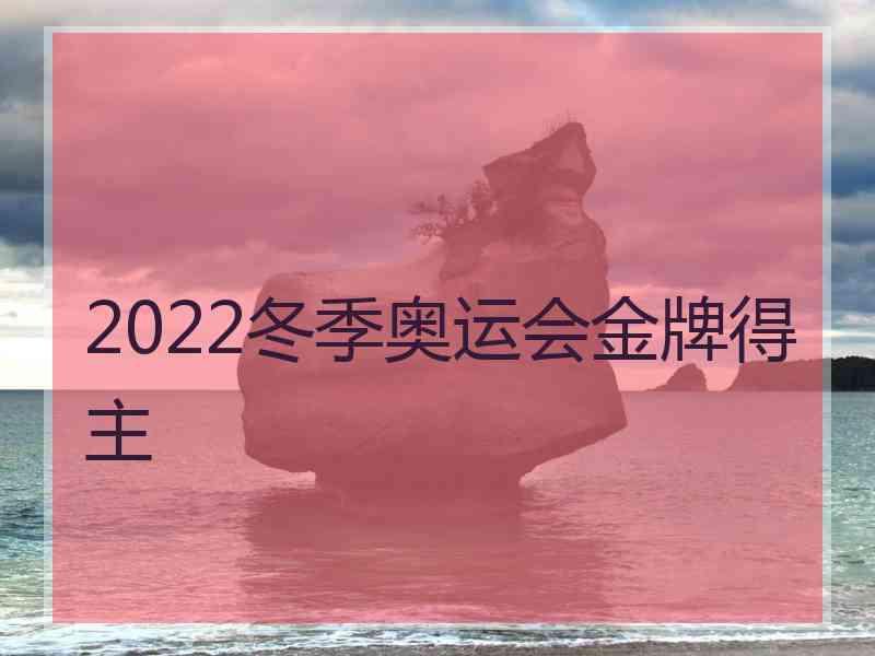 2022冬季奥运会金牌得主