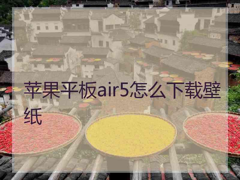 苹果平板air5怎么下载壁纸