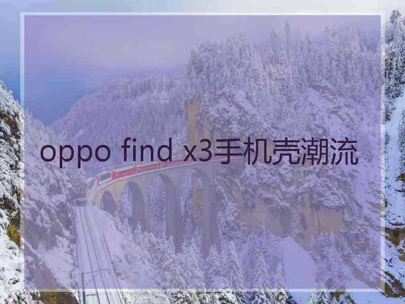 oppo find x3手机壳潮流