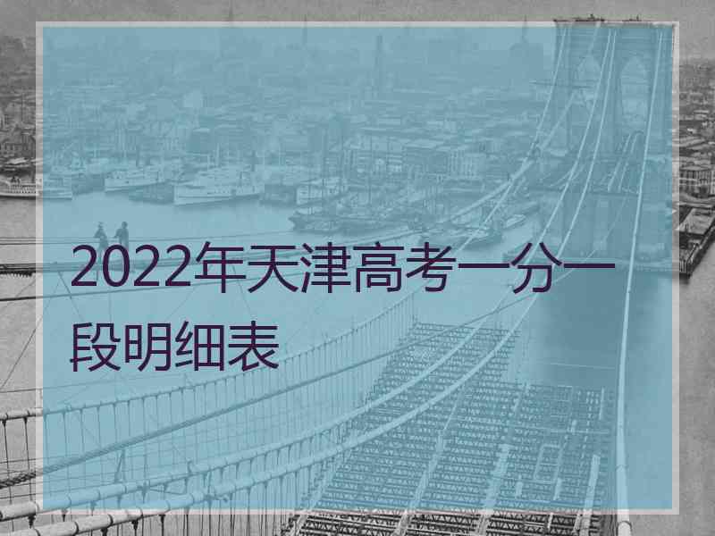 2022年天津高考一分一段明细表