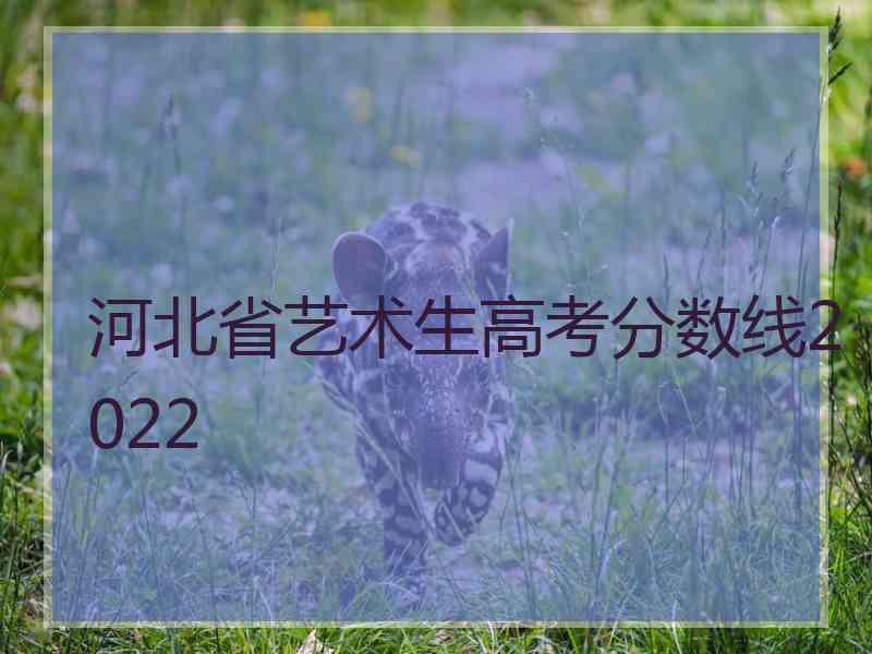 河北省艺术生高考分数线2022