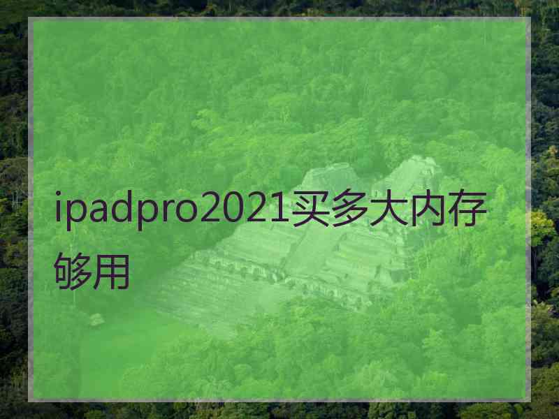 ipadpro2021买多大内存够用