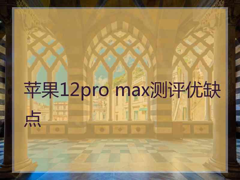 苹果12pro max测评优缺点