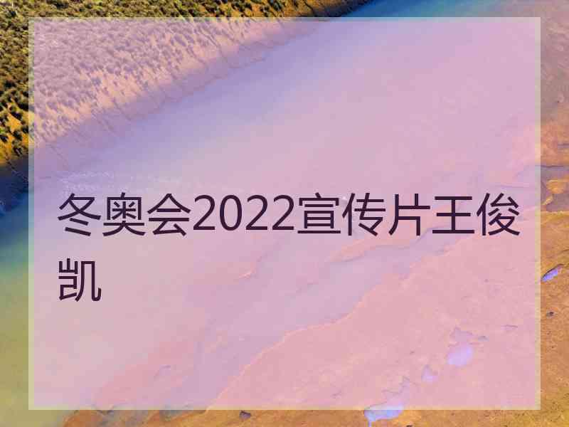 冬奥会2022宣传片王俊凯