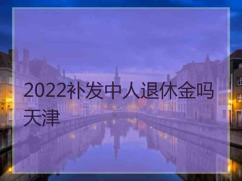 2022补发中人退休金吗天津