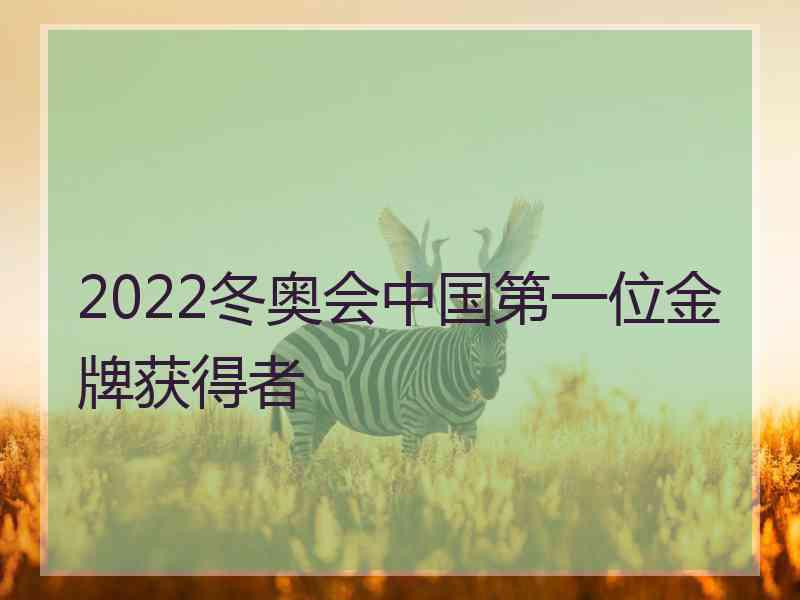 2022冬奥会中国第一位金牌获得者