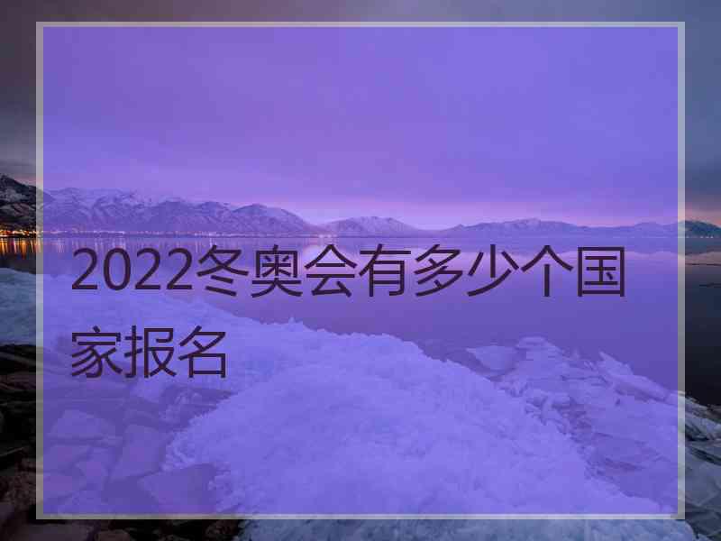 2022冬奥会有多少个国家报名