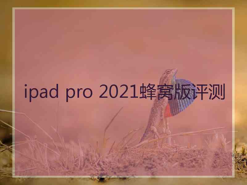 ipad pro 2021蜂窝版评测