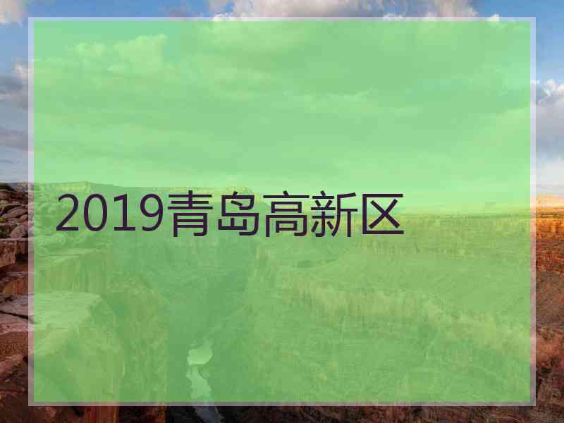 2019青岛高新区