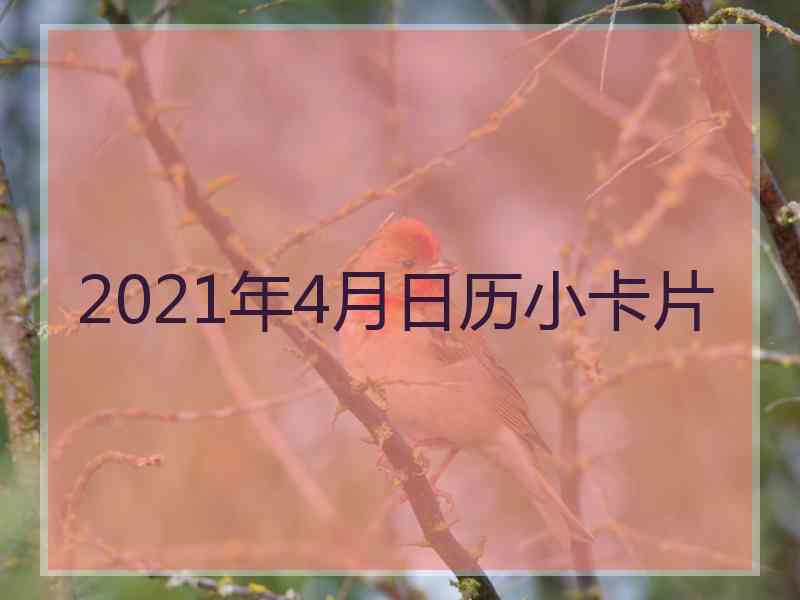 2021年4月日历小卡片