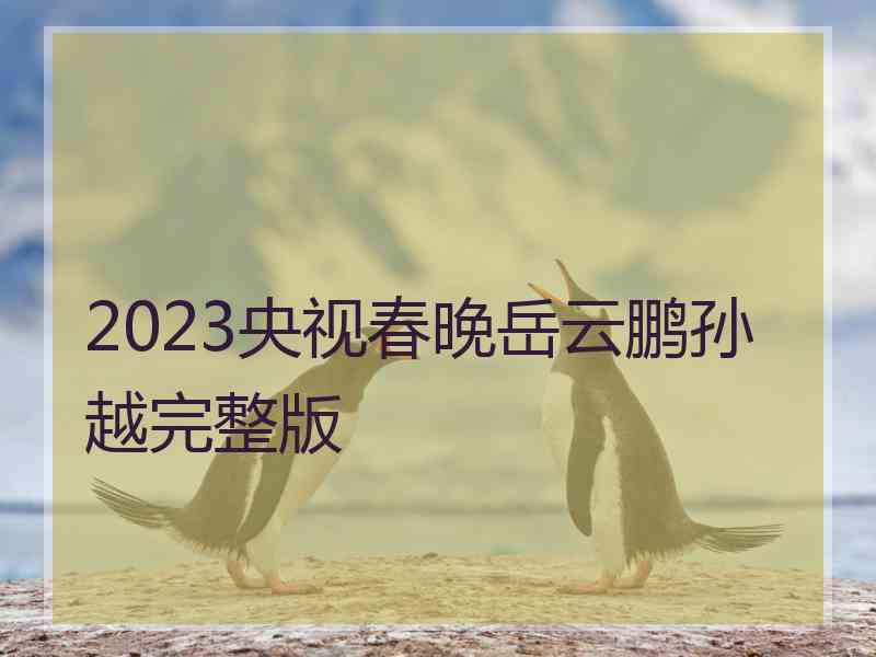 2023央视春晚岳云鹏孙越完整版