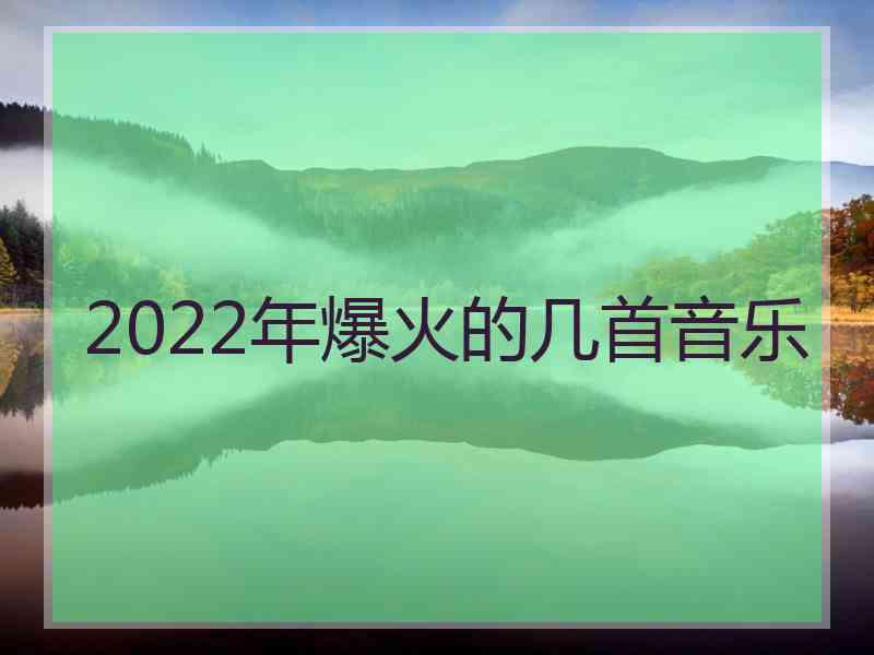 2022年爆火的几首音乐