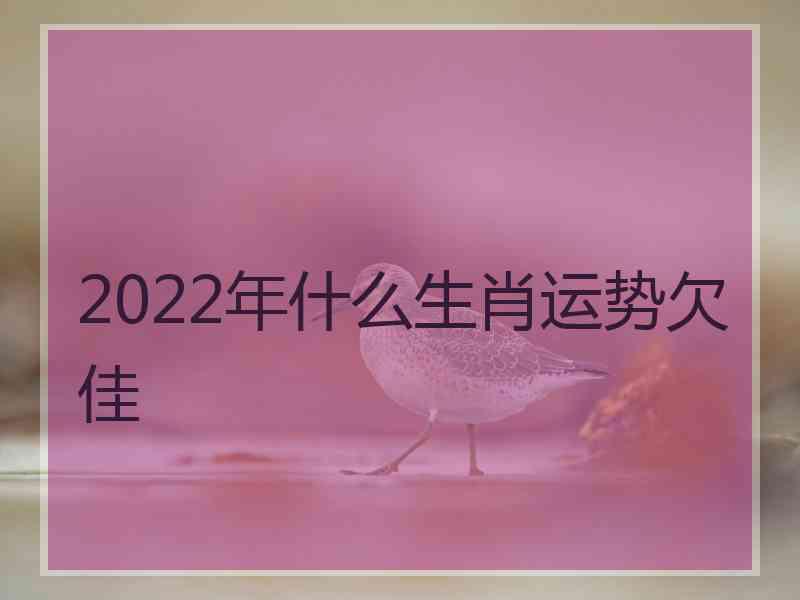 2022年什么生肖运势欠佳