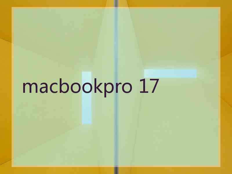 macbookpro 17