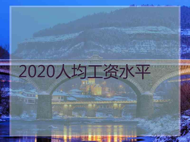 2020人均工资水平