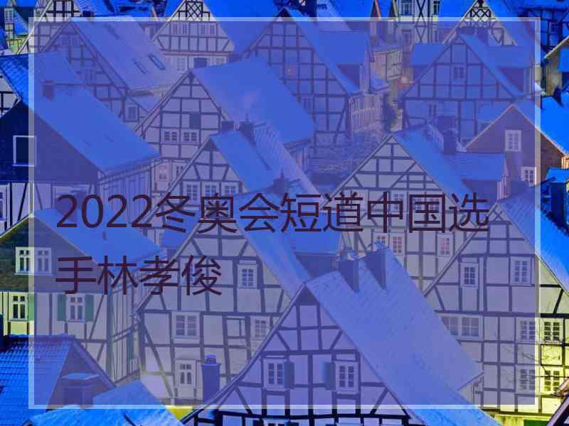 2022冬奥会短道中国选手林孝俊