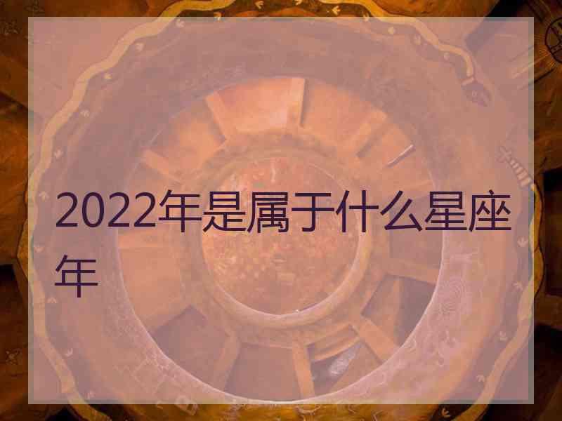 2022年是属于什么星座年