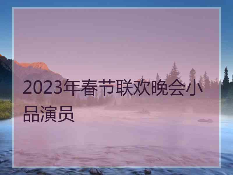 2023年春节联欢晚会小品演员