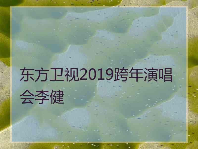 东方卫视2019跨年演唱会李健