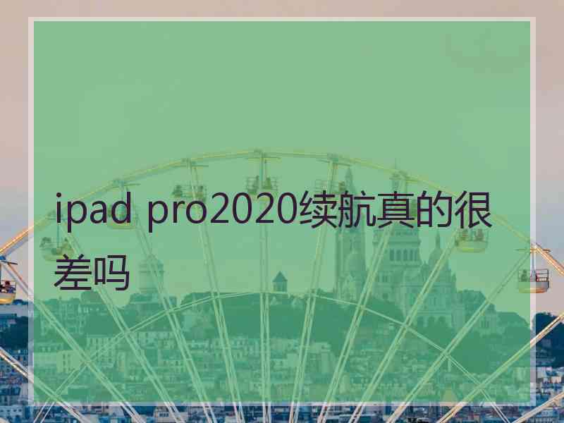 ipad pro2020续航真的很差吗