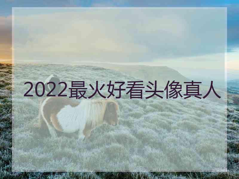 2022最火好看头像真人