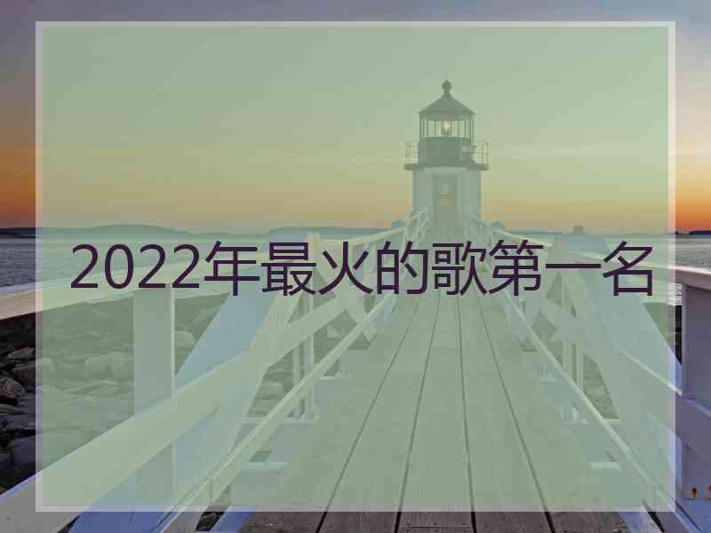 2022年最火的歌第一名