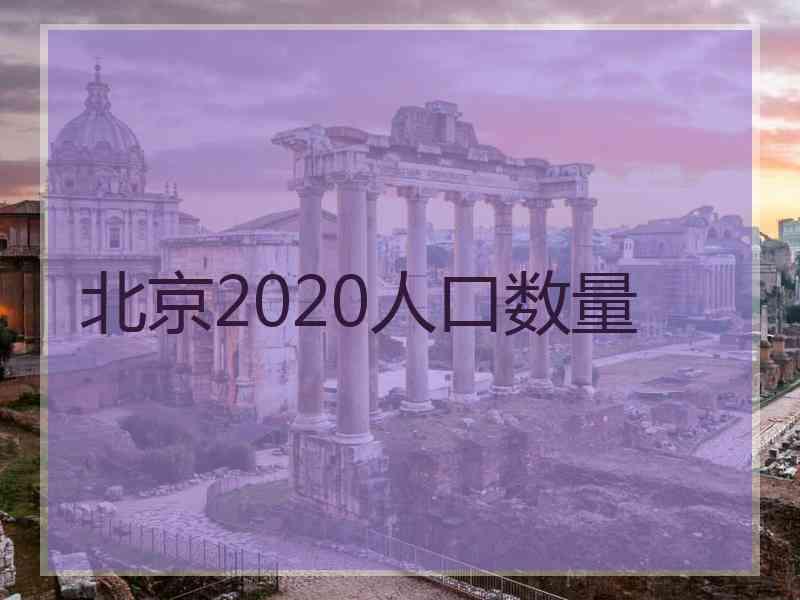 北京2020人口数量