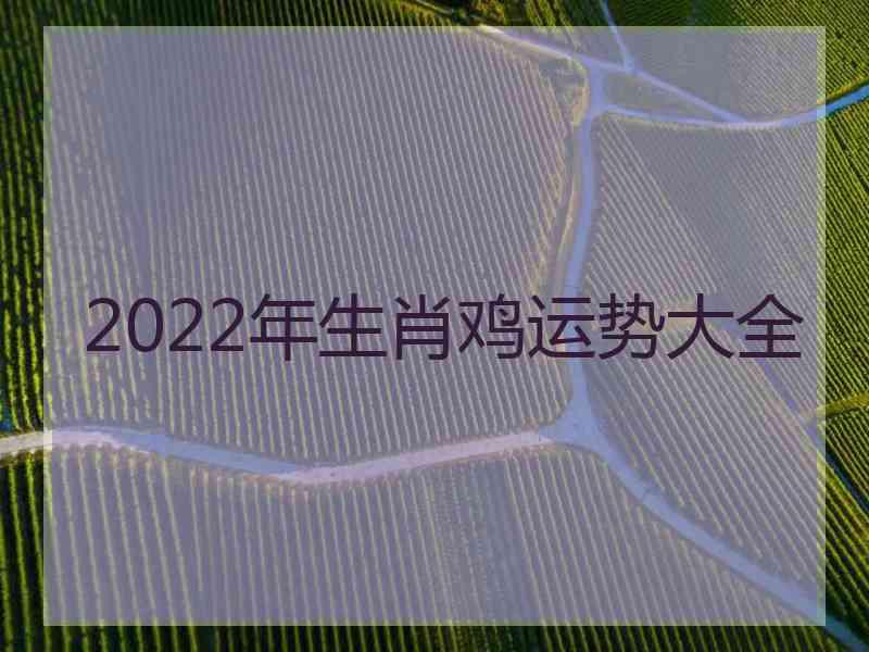 2022年生肖鸡运势大全