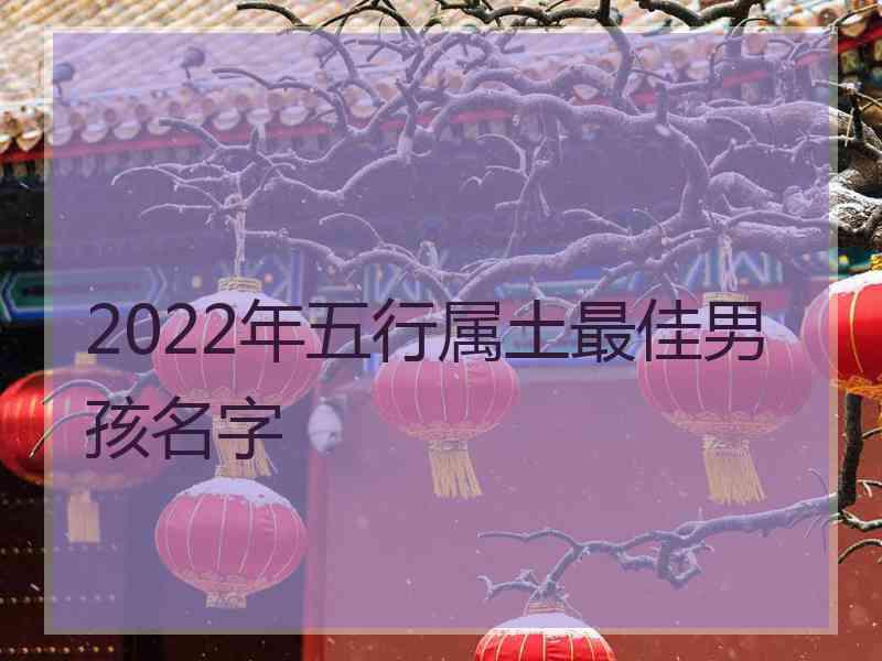 2022年五行属土最佳男孩名字