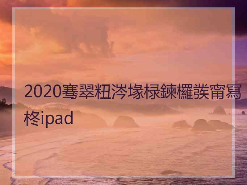 2020骞翠粈涔堟椂鍊欏彂甯冩柊ipad