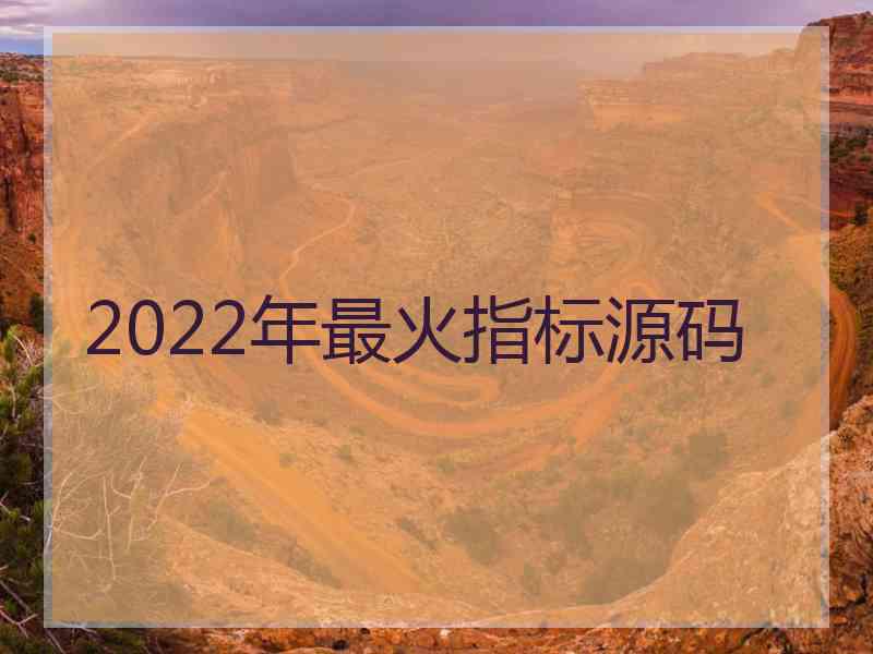 2022年最火指标源码