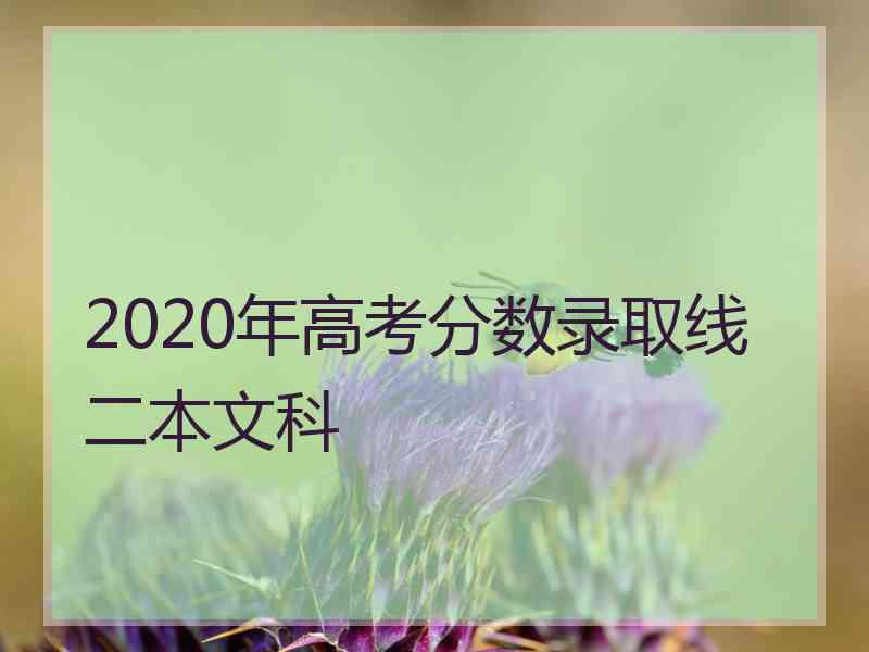 2020年高考分数录取线二本文科