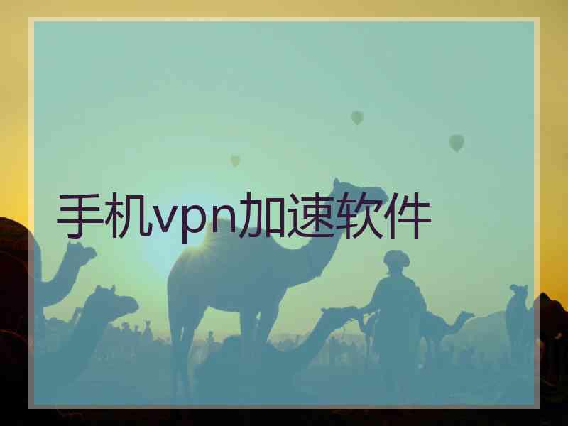 手机vpn加速软件