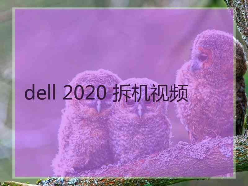 dell 2020 拆机视频