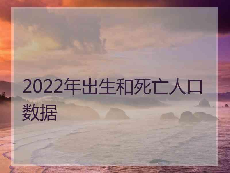 2022年出生和死亡人口数据