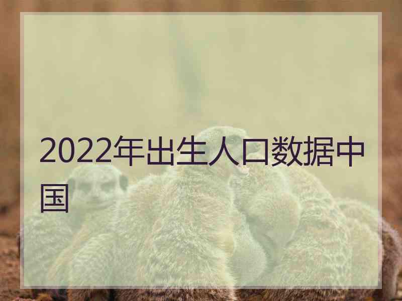 2022年出生人口数据中国